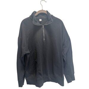 BP Black 3/4 -Zip Fleece Pullover Sweatshirt XL
